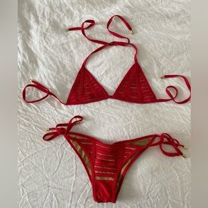 Beach Bunny Red / Nude Bikini